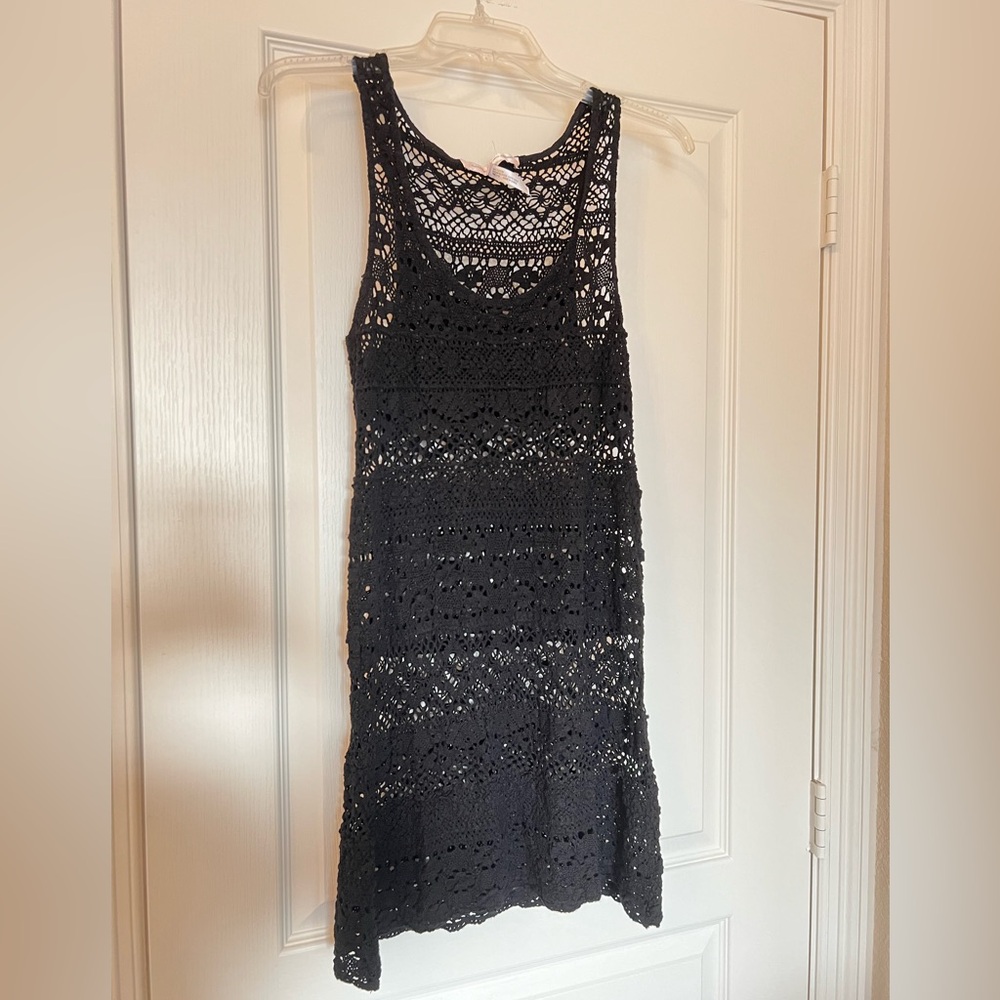 NWOT Nanette Lepore Swim | Black Coverup Dress, See Through, Bodycon